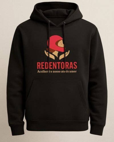 Moletom Fem - Fechado c/  Capuz- Preto