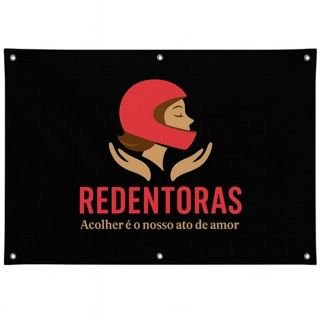 Bandeira Grande - 1,5mx1 - Com 4 Ilhos - Preto