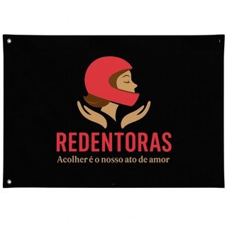 Bandeira Pequena - 26x20cm - Com 2 Ilhos - Preto